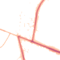 Daytime road noise heatmap for BH21 6SJ