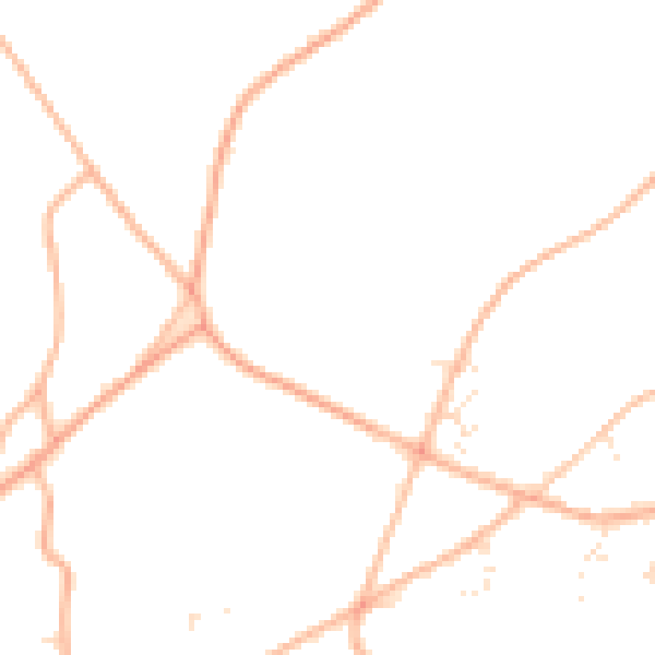 Daytime road noise heatmap for BH21 7AJ