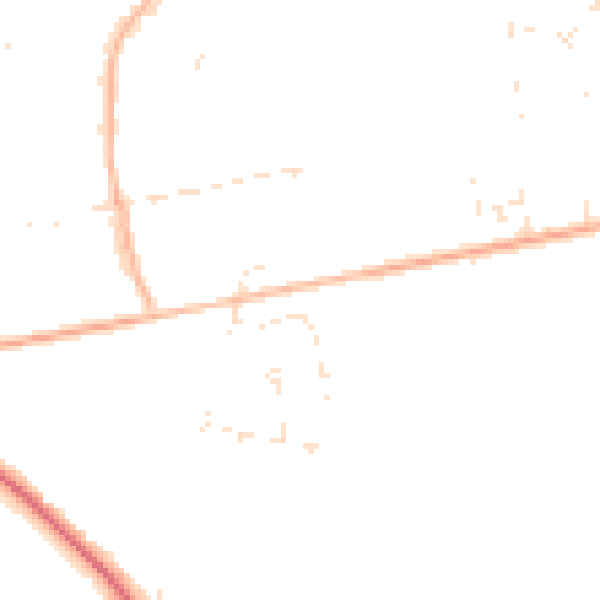 Daytime road noise heatmap for BH21 7NU