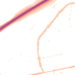 Daytime road noise heatmap for BH21 7PE