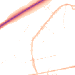 Daytime road noise heatmap for BH21 7PG