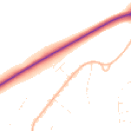 Daytime road noise heatmap for BH21 7QY