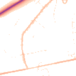 Daytime road noise heatmap for BH21 7RL