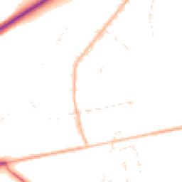 Daytime road noise heatmap for BH21 7SD