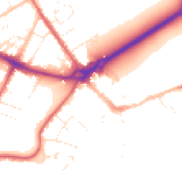 Daytime road noise heatmap for BH23 1AB