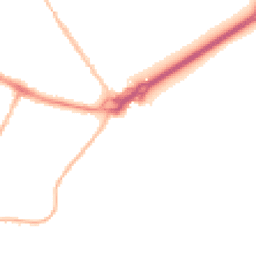Night-time road noise heatmap for BH23 1AB