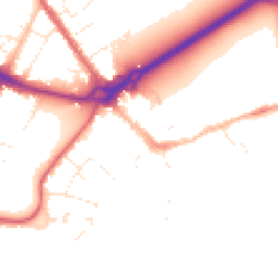 Daytime road noise heatmap for BH23 1AS