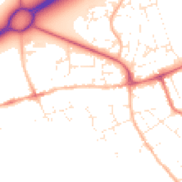 Daytime road noise heatmap for BH23 1AX