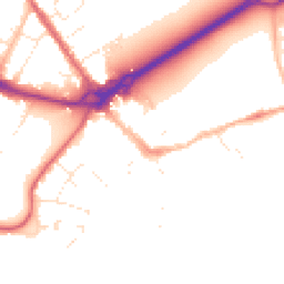 Daytime road noise heatmap for BH23 1BN