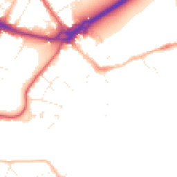 Daytime road noise heatmap for BH23 1BT