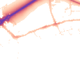 Daytime road noise heatmap for BH23 1DZ
