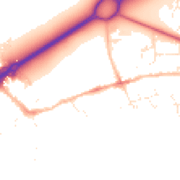 Daytime road noise heatmap for BH23 1EB