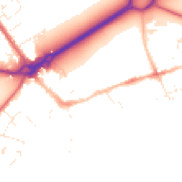 Daytime road noise heatmap for BH23 1ED