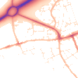 Daytime road noise heatmap for BH23 1ES