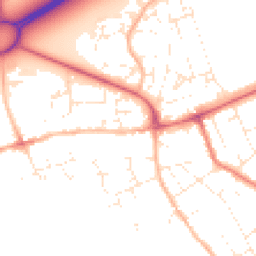 Daytime road noise heatmap for BH23 1EU