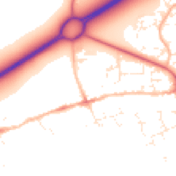 Daytime road noise heatmap for BH23 1EZ