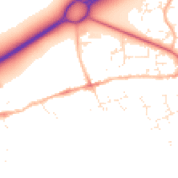 Daytime road noise heatmap for BH23 1FA