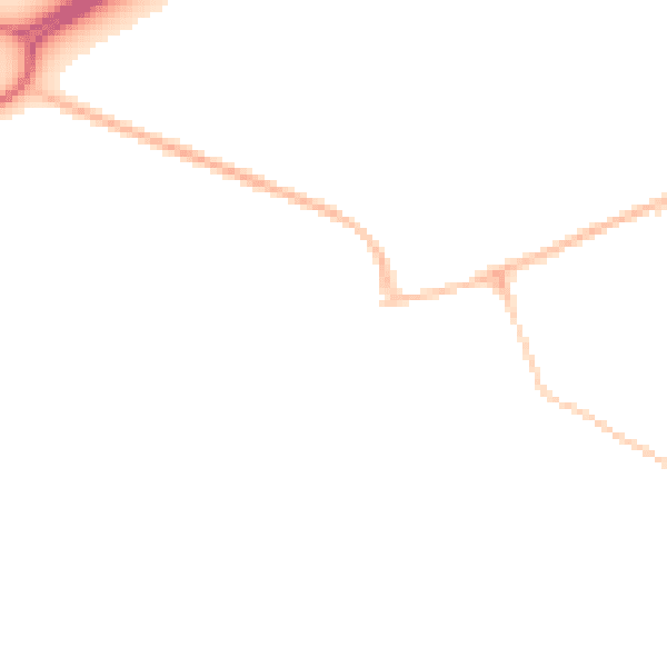 Night-time road noise heatmap for BH23 1FE