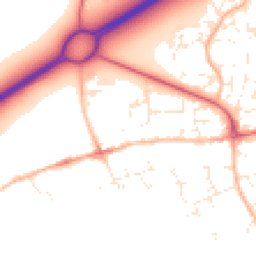 Daytime road noise heatmap for BH23 1HE