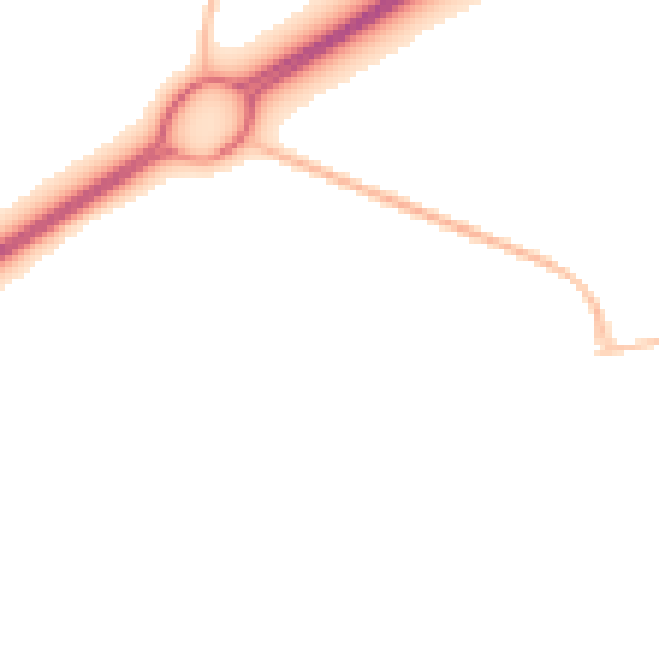Night-time road noise heatmap for BH23 1HE