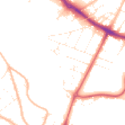 Daytime road noise heatmap for BH23 1JU