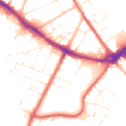 Daytime road noise heatmap for BH23 1LW