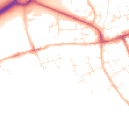Daytime road noise heatmap for BH23 1PG