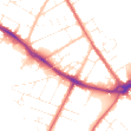 Daytime road noise heatmap for BH23 1PU