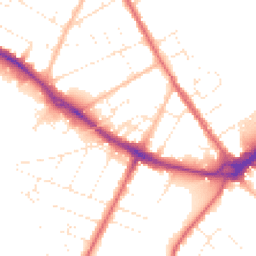 Daytime road noise heatmap for BH23 1PW