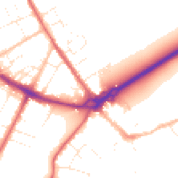 Daytime road noise heatmap for BH23 1QD