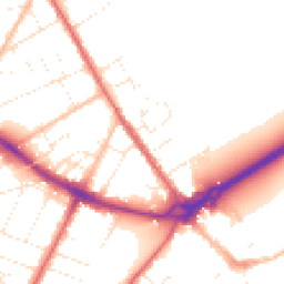 Daytime road noise heatmap for BH23 1QQ