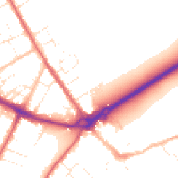 Daytime road noise heatmap for BH23 1QT