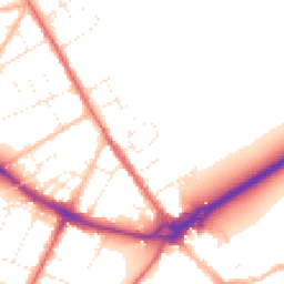 Daytime road noise heatmap for BH23 1QX