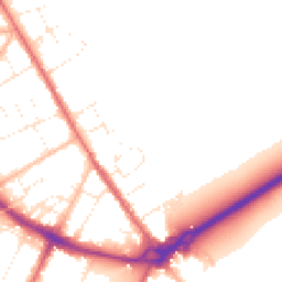 Daytime road noise heatmap for BH23 1QZ