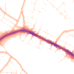 Daytime road noise heatmap for BH23 2BH