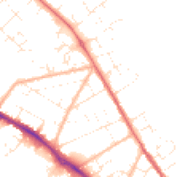 Daytime road noise heatmap for BH23 2DE