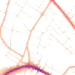 Daytime road noise heatmap for BH23 2FD