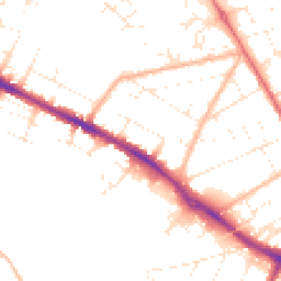 Daytime road noise heatmap for BH23 2FL