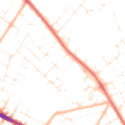 Daytime road noise heatmap for BH23 2JE