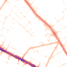 Daytime road noise heatmap for BH23 2JW