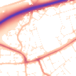 Daytime road noise heatmap for BH23 3AW