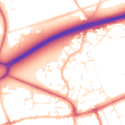 Daytime road noise heatmap for BH23 3BJ