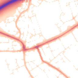 Daytime road noise heatmap for BH23 3BQ