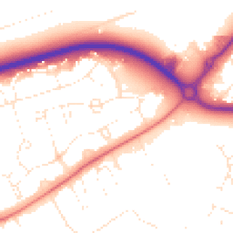 Daytime road noise heatmap for BH23 3EA