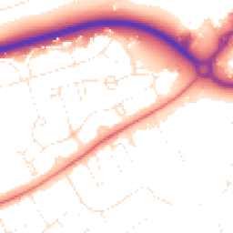Daytime road noise heatmap for BH23 3EG