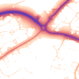 Daytime road noise heatmap for BH23 3FN