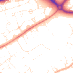 Daytime road noise heatmap for BH23 3RP