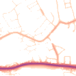 Daytime road noise heatmap for BH23 4FR