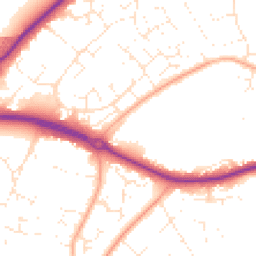 Daytime road noise heatmap for BH23 4HQ