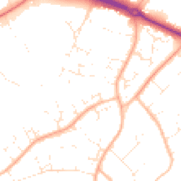 Daytime road noise heatmap for BH23 4JR